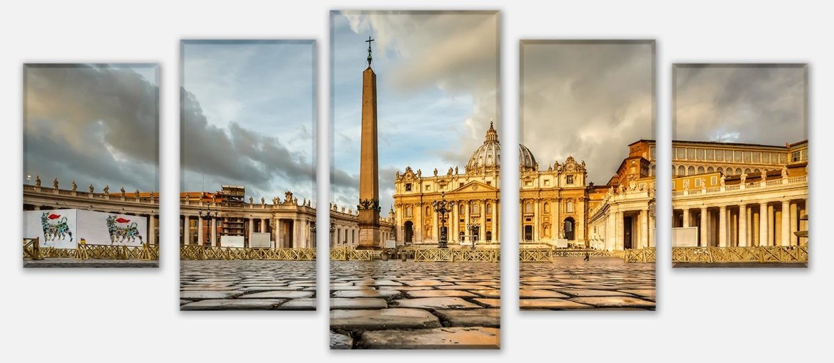 Leinwandbild Mehrteiler Petersplatz, Vatikanstadt M1057 entdecken - Bild 1