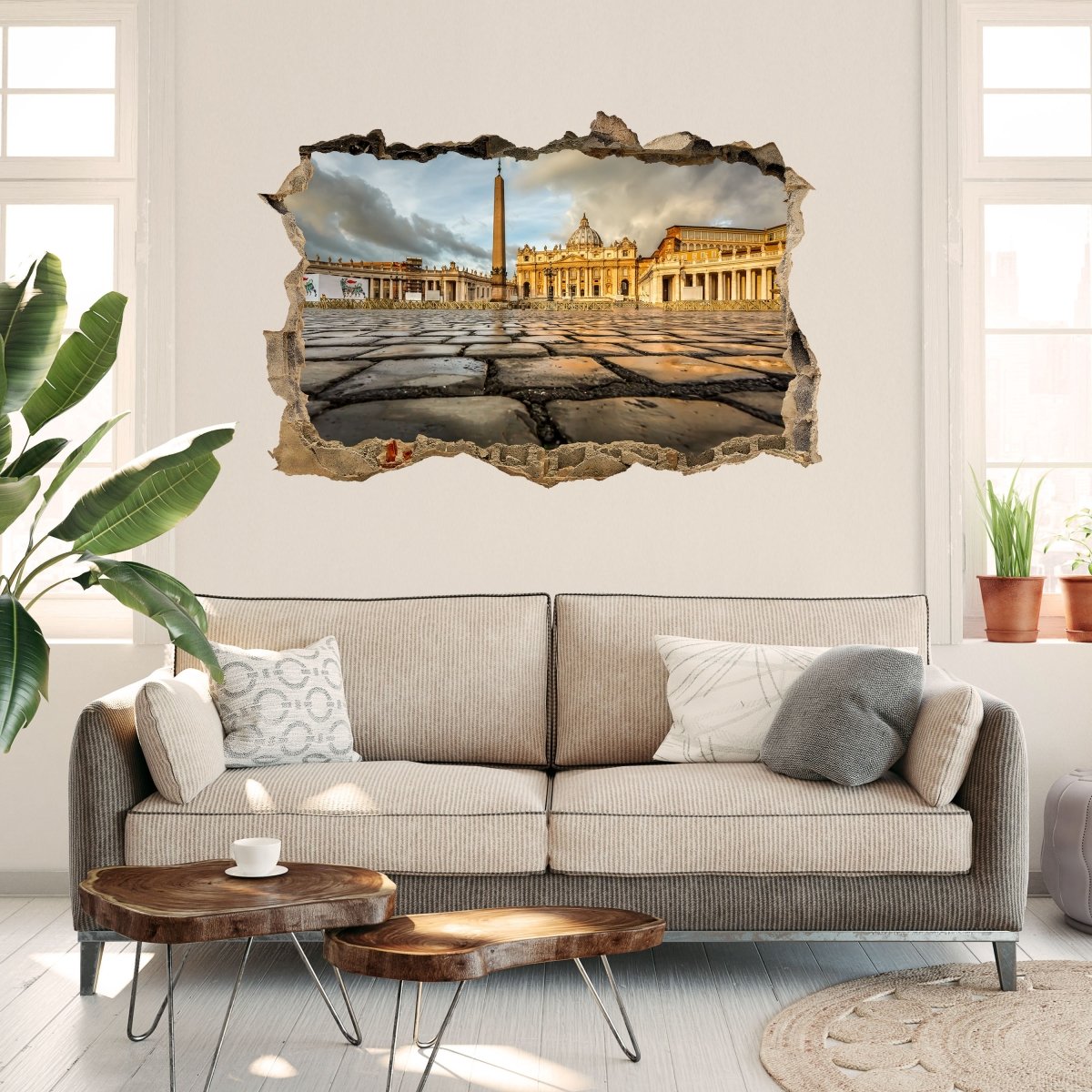 3D wall sticker St. Peter's Square, Vatican City - Wall Decal M1057