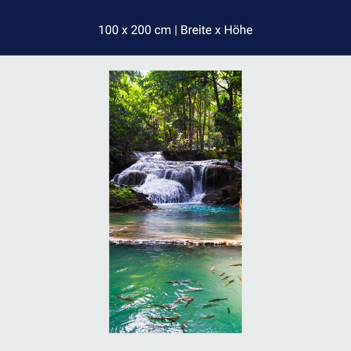 Paroi de douche Erawan Waterfall, Thaïlande M1059
