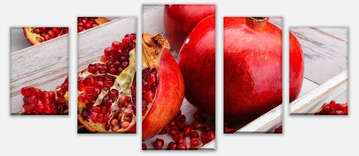 Leinwandbild Mehrteiler Rote Granatapfelfrüchte M1063 entdecken - Bild 1