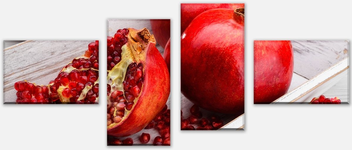 Stretched Canvas Print Red Pomegranate Fruits M1063