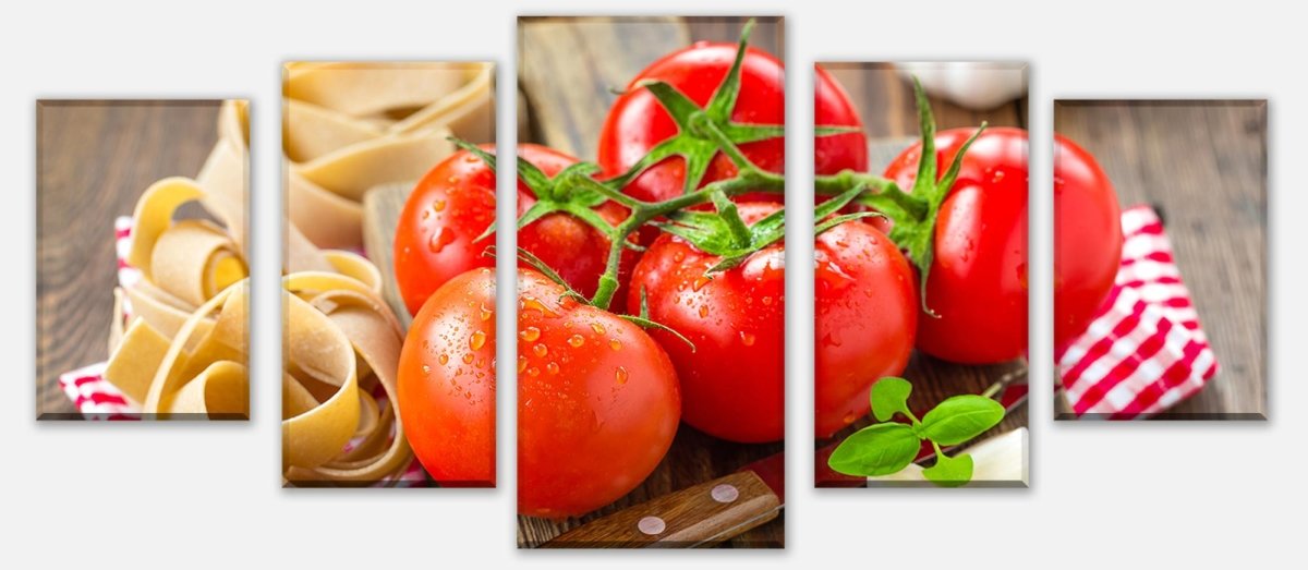 Leinwandbild Mehrteiler Tomaten und Nudeln M1064 entdecken - Bild 1