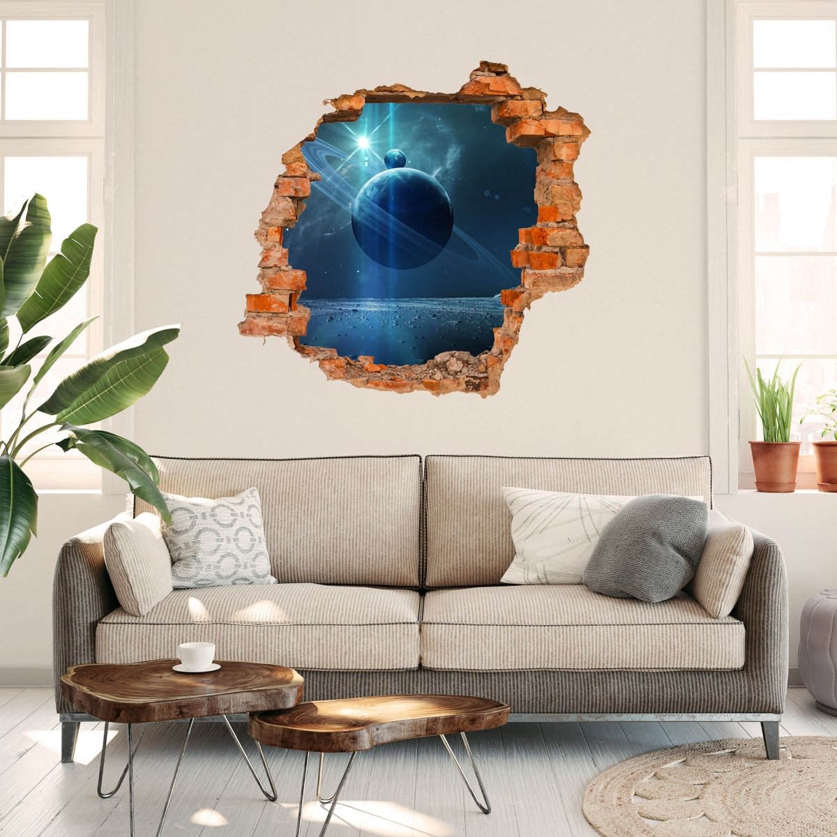 Sticker mural 3D planètes du système solaire, espace extra-atmosphérique - sticker mural M1071