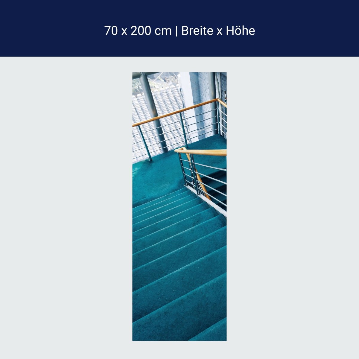Türtapete Blick auf Treppe, Treppen-stufen M1075