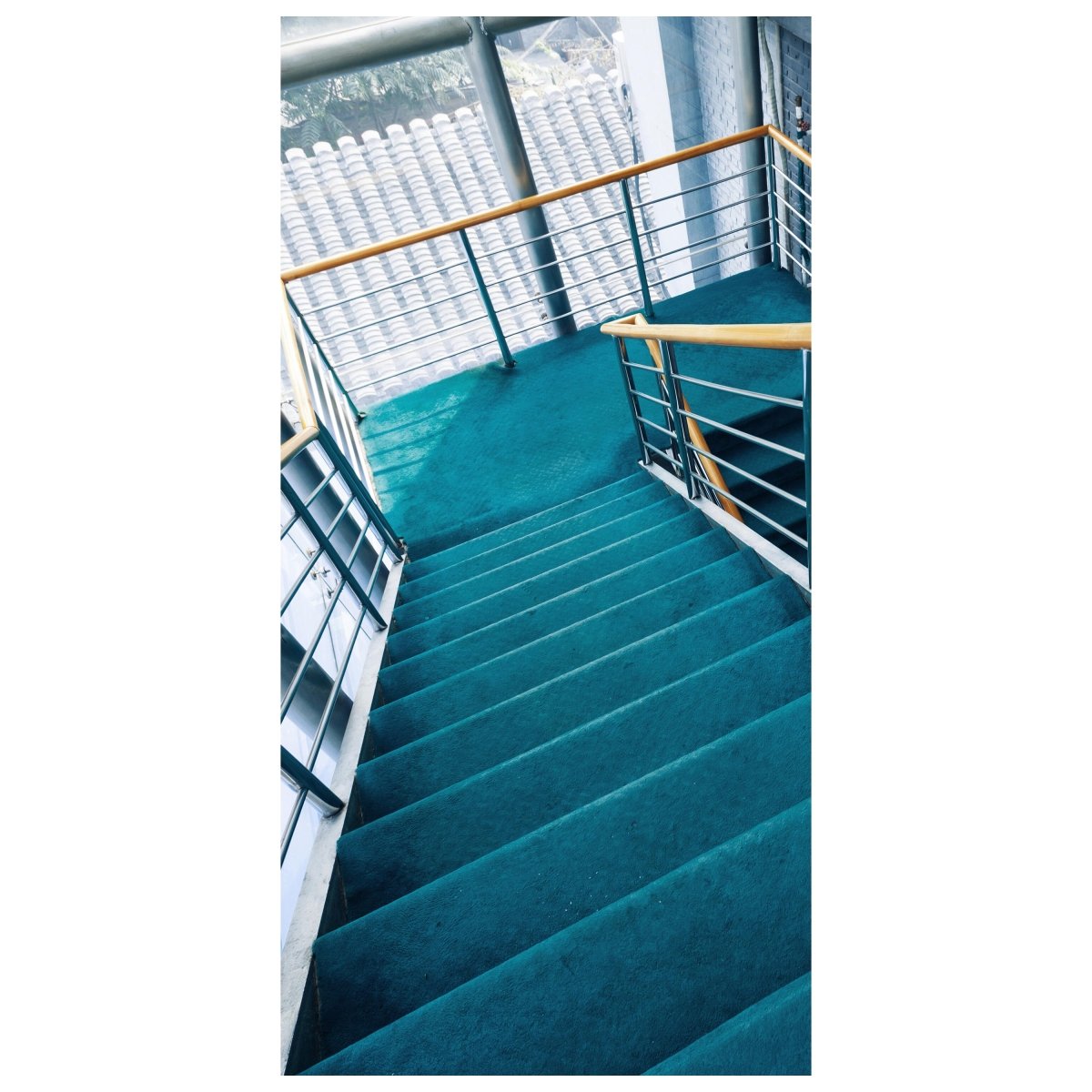 Türtapete Blick auf Treppe, Treppen-stufen M1075 - Bild 2