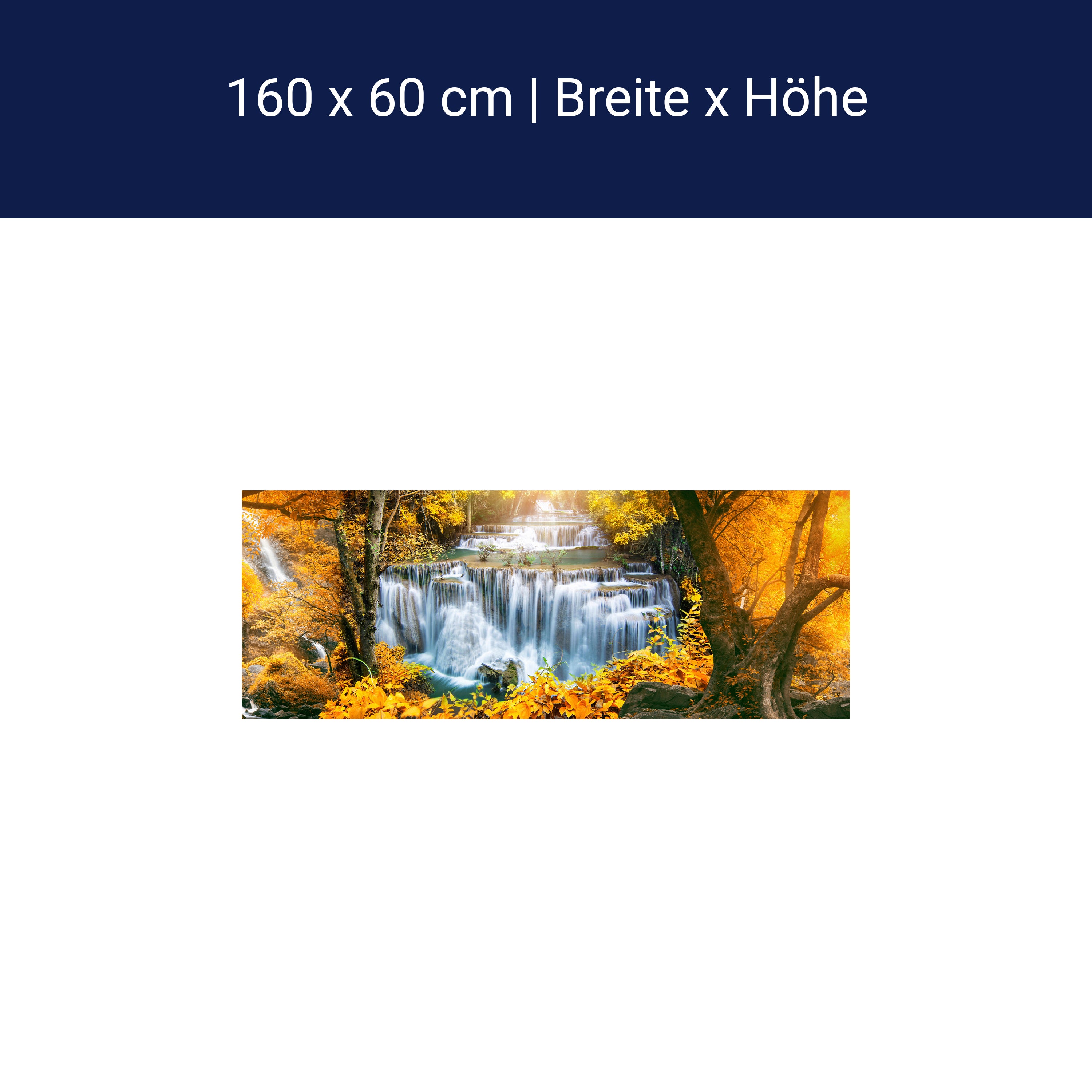 Küchenrückwand Wasserfälle Bäum Herbst Gold M1082