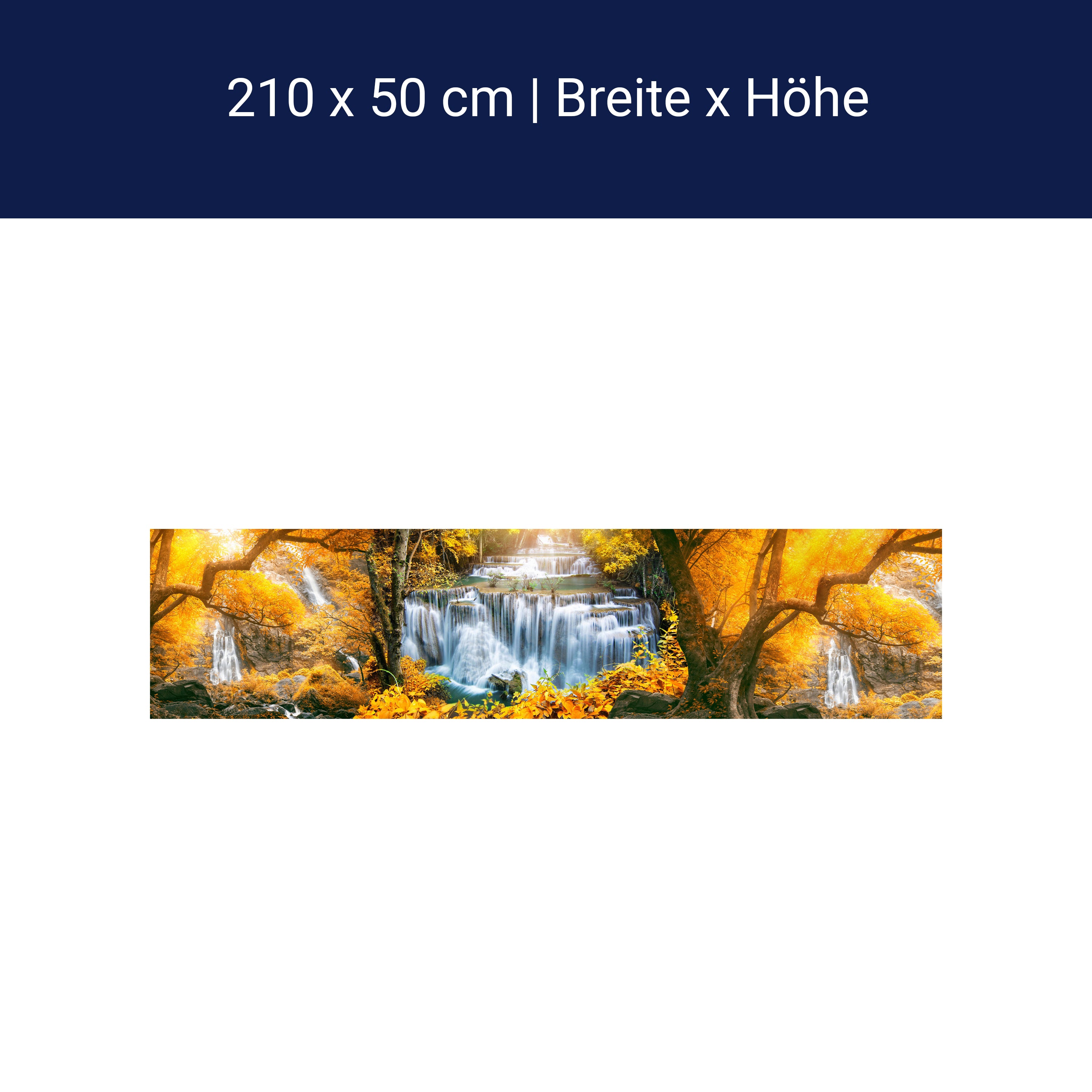 Küchenrückwand Wasserfälle Bäum Herbst Gold M1082