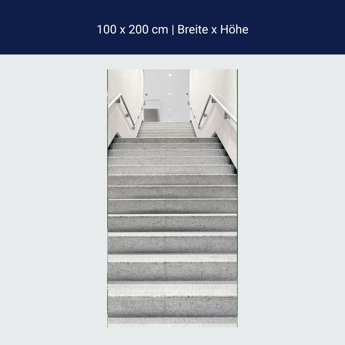 Türtapete moderne Stein-treppe, Geländer, Metall M1084