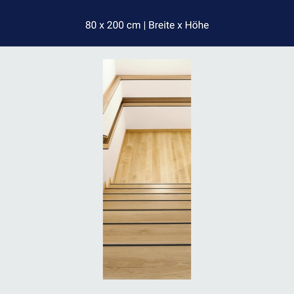 Türtapete Holz-treppe mit Geländer & Ablage, Haus M1085