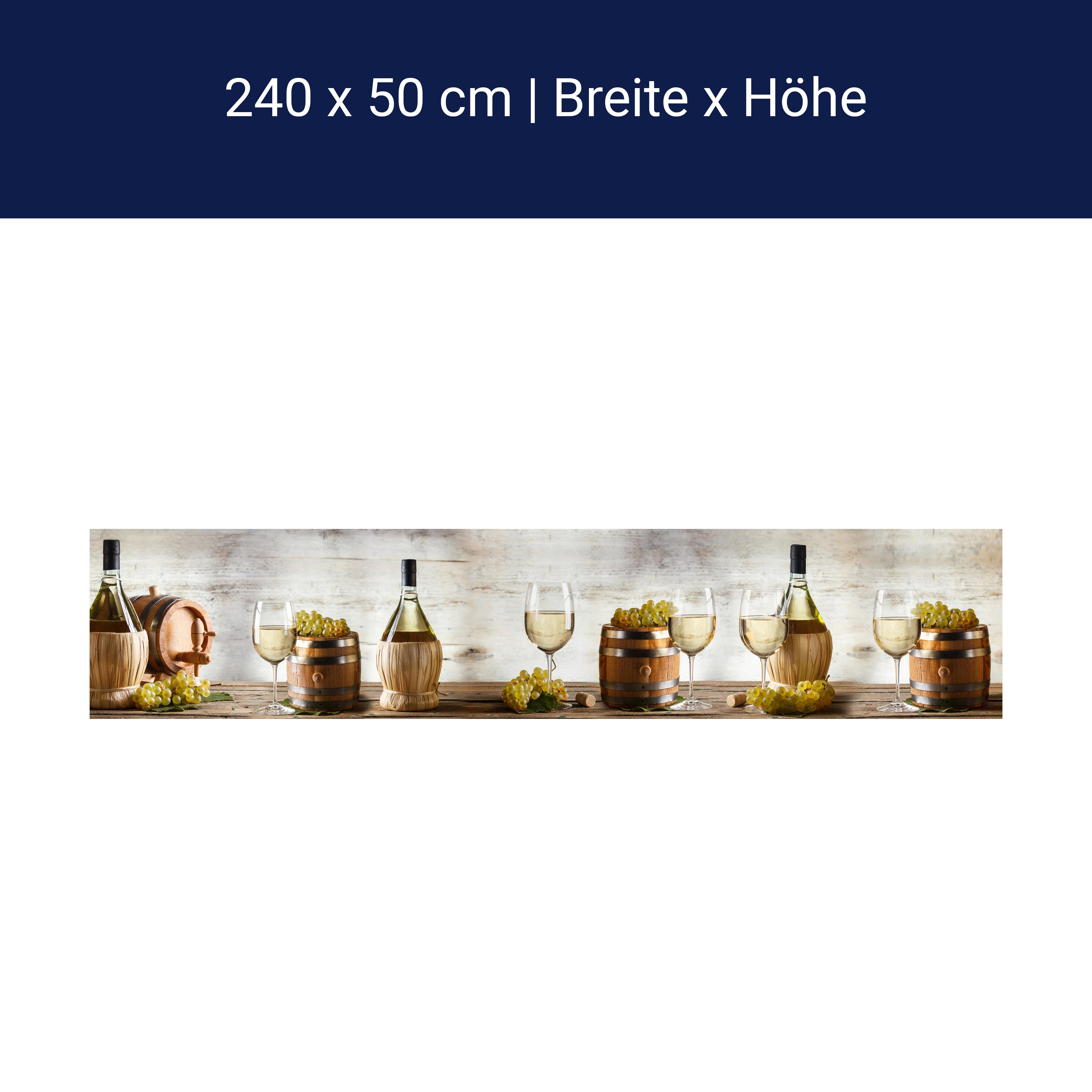 Küchenrückwand Wein Korken Holz Fass Weintrauben Glas M1089
