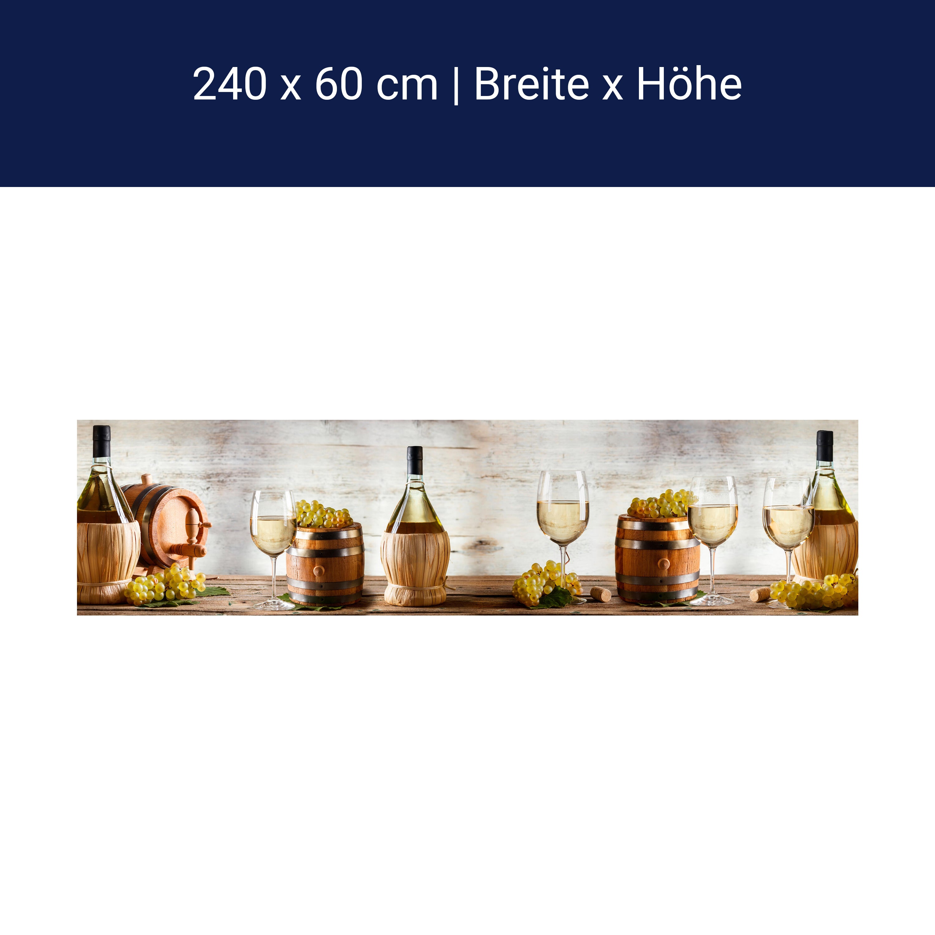 Kitchen splashback Wine Cork Wood Barrel Grapes Glass M1089