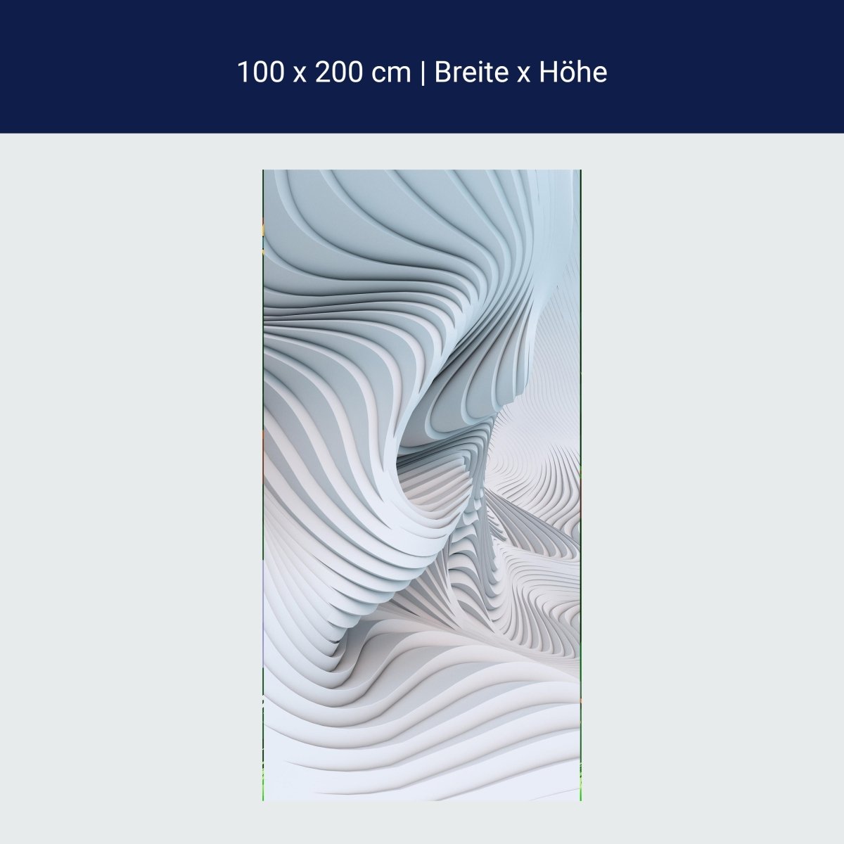 Türtapete Abstrakte Wellen, 3D Effekt, modern M1090