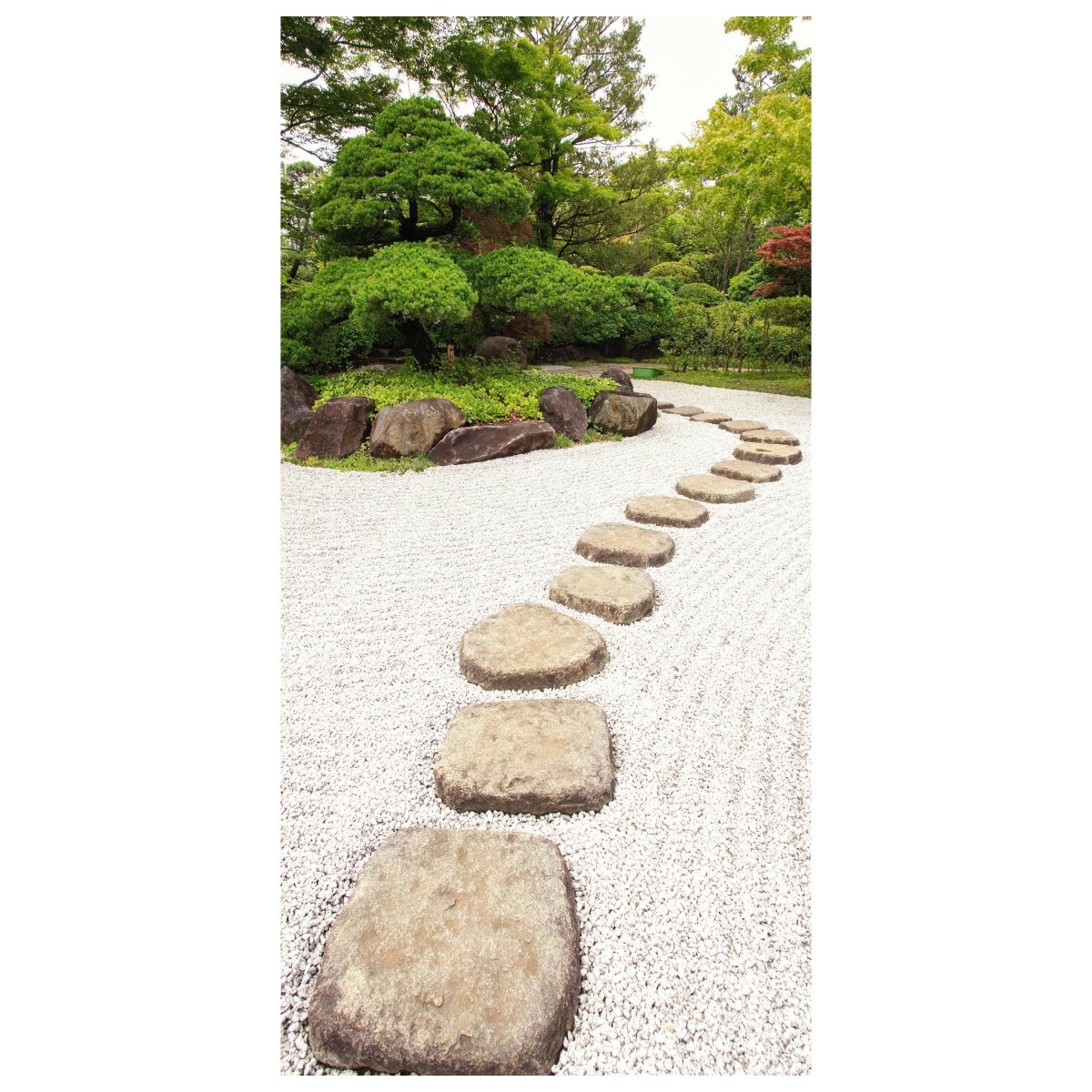 Türtapete Steine in einem Park, Kies, Garten M1095 - Bild 2