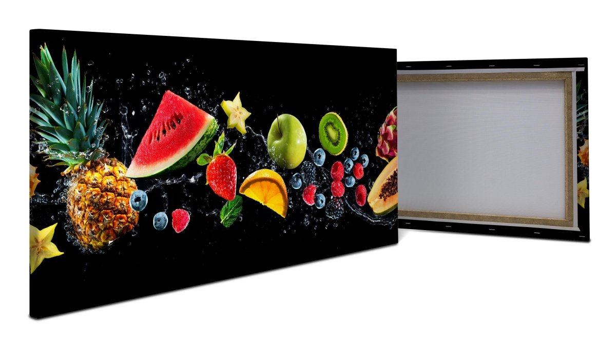 Leinwandbild Früchte & Wasser, Melone, Erdbeere, Obst M1096 - Bild 1