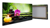 Canvas print stones, candle & blossom, bamboo, wellness M1099