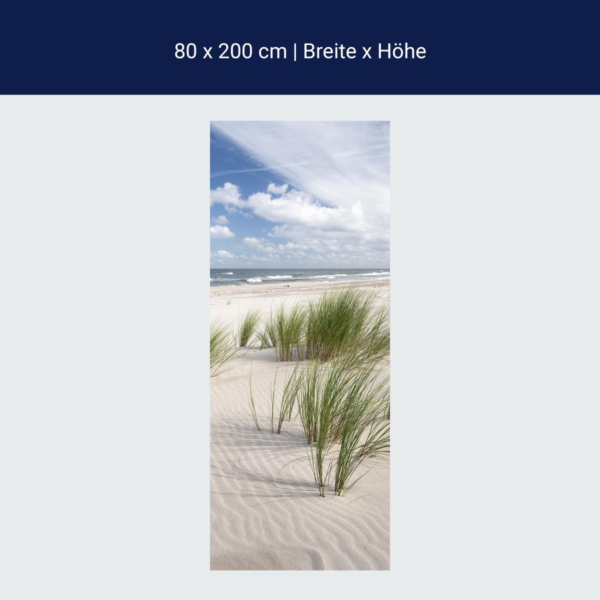Papier peint de porte herbe sur la plage de sable, mer, eau M1110
