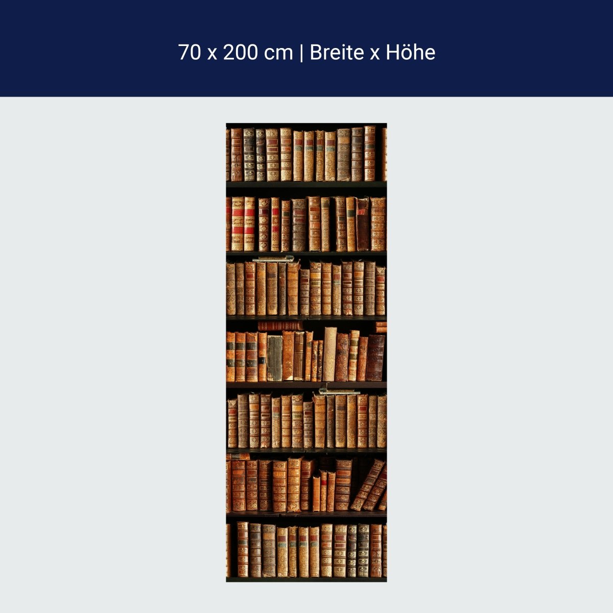 Türtapete altes Bücher-regal, Schrank, Buch, Roman M1117