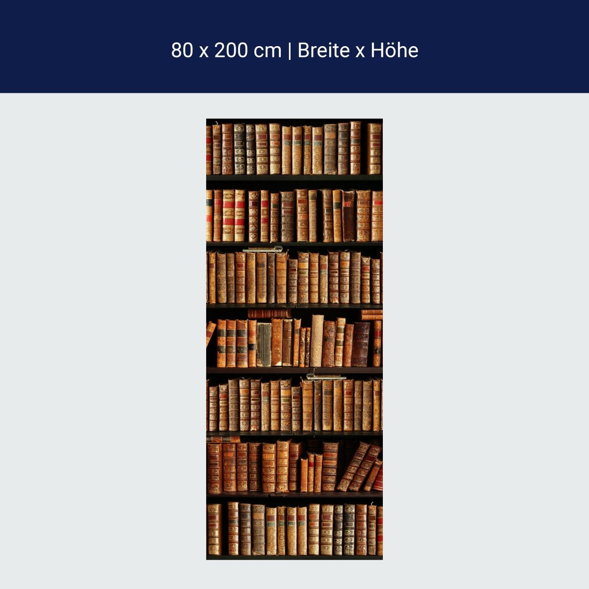 Türtapete altes Bücher-regal, Schrank, Buch, Roman M1117