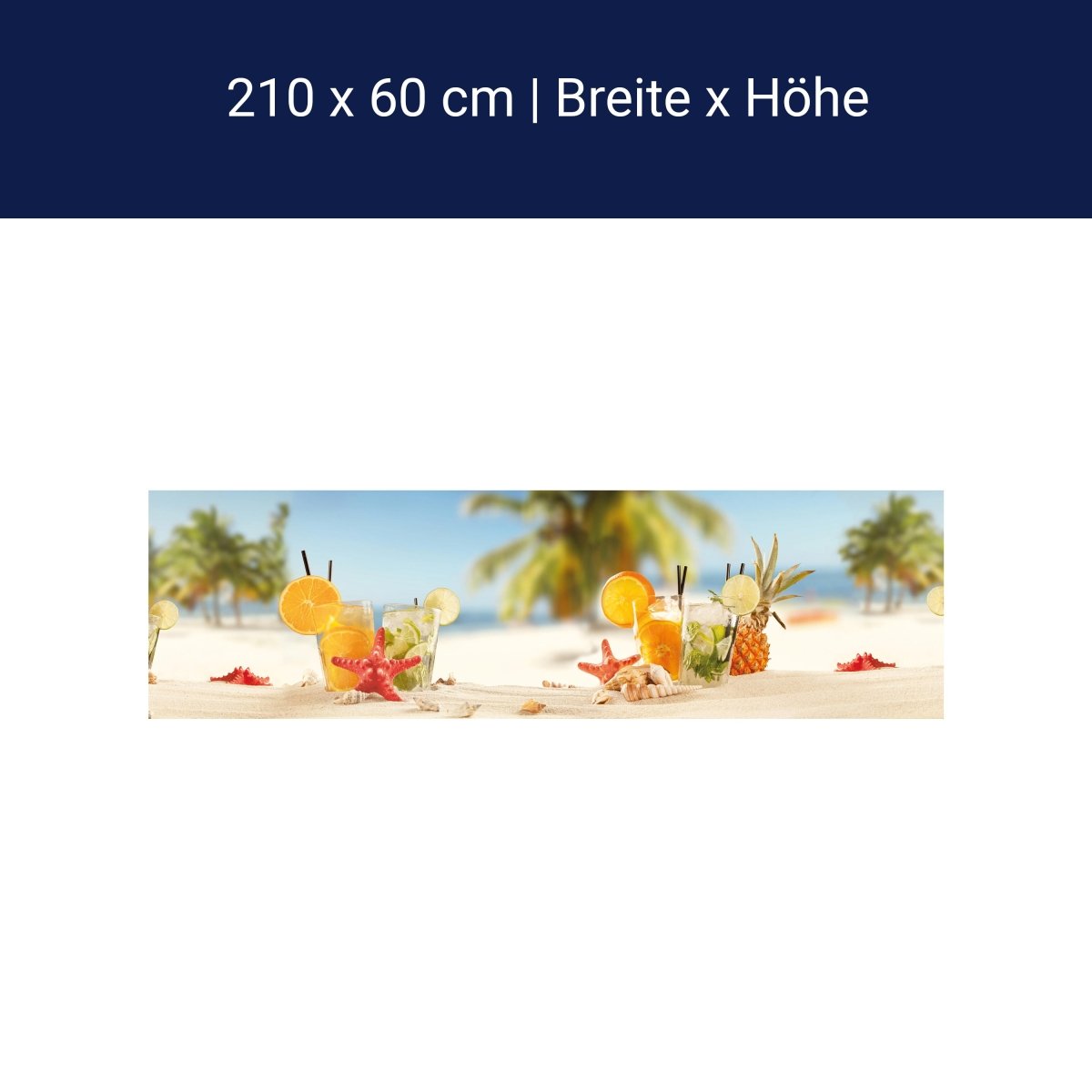 Crédence Beach Cocktail Étoile de Mer Orange Lime M1128