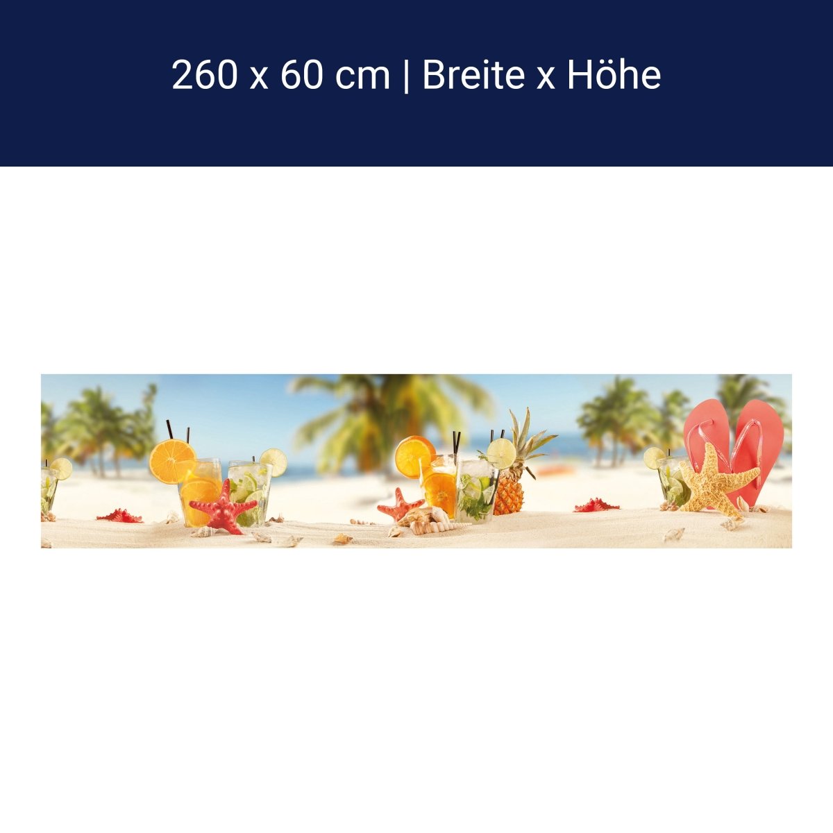 Crédence Beach Cocktail Étoile de Mer Orange Lime M1128