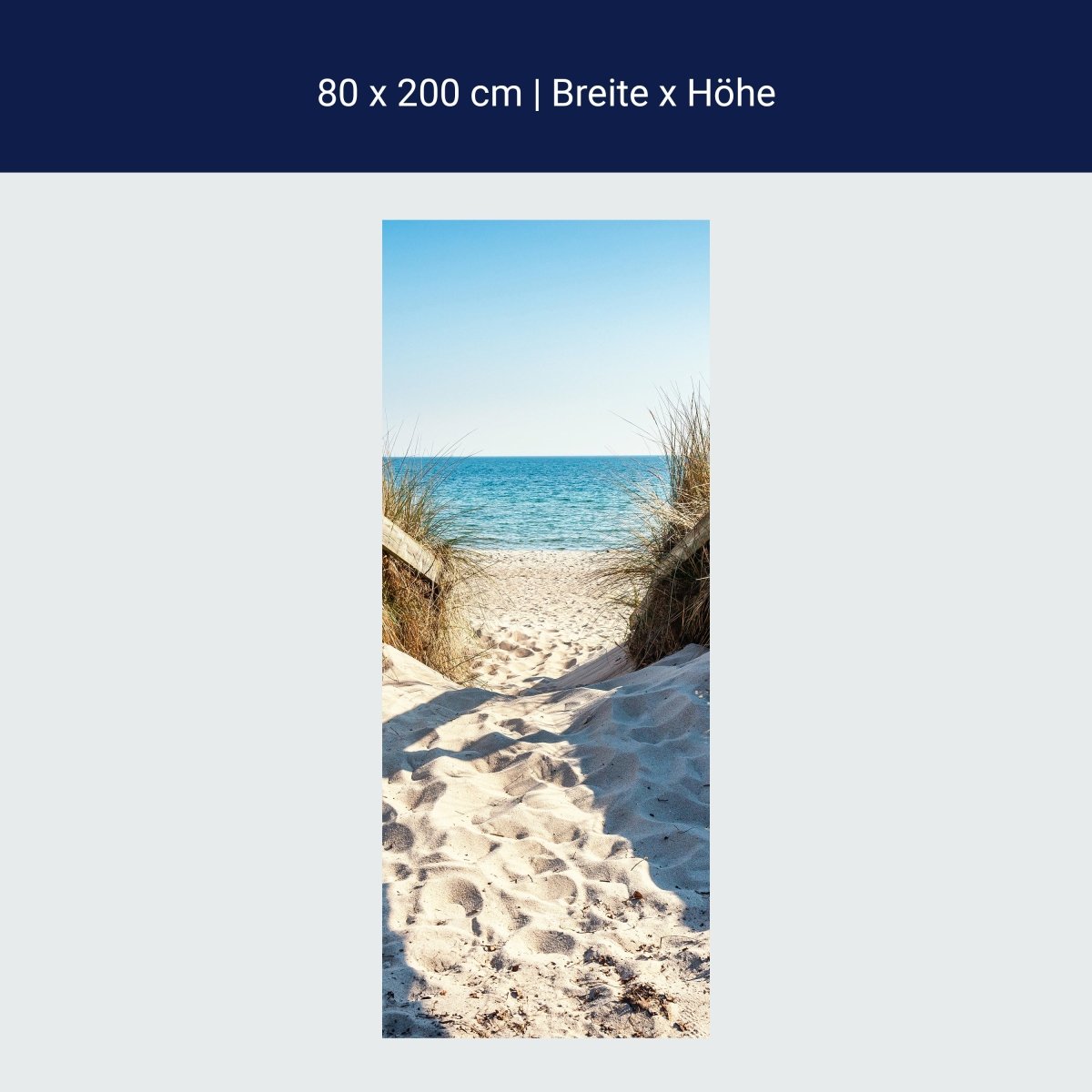 Türtapete Weg an den Sand-strand, Meer, Wasser M1134