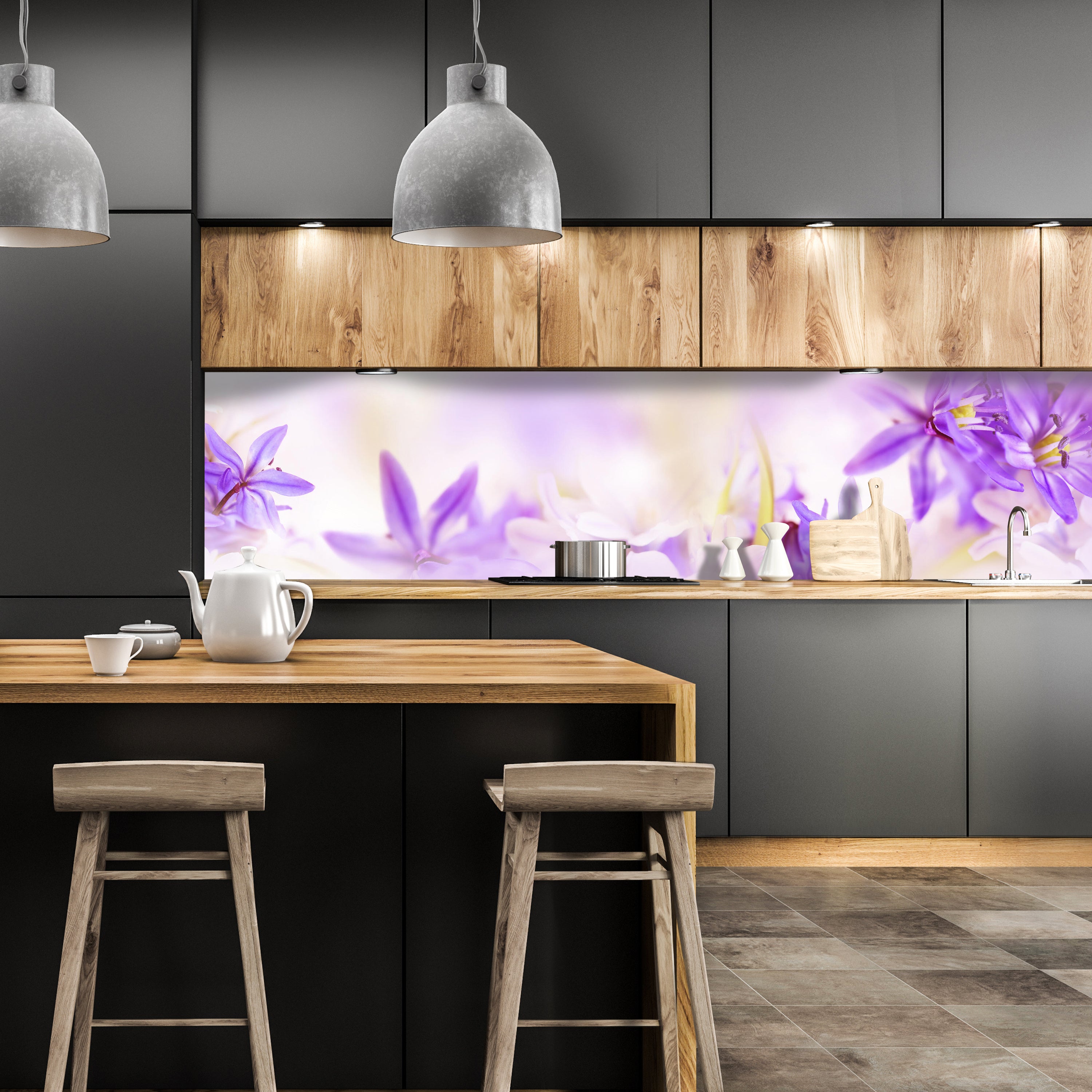 Küchenrückwand Lila Natur Blume Lilie Fokus Weichzeichn M1135 entdecken - Bild 1