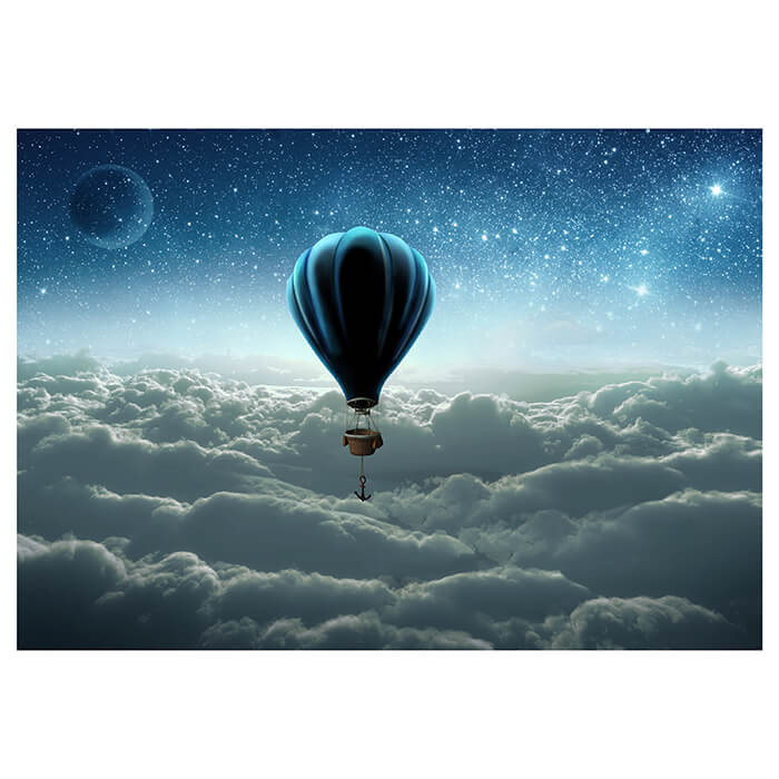 Fototapete Ballon Wolken Sterne M1140 - Bild 2
