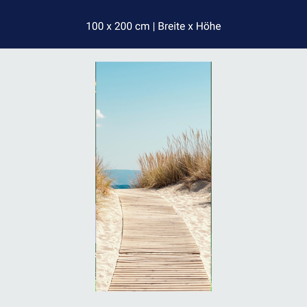 Wall Mural Wooden Path to the Beach, Grasses, Sea M1143
