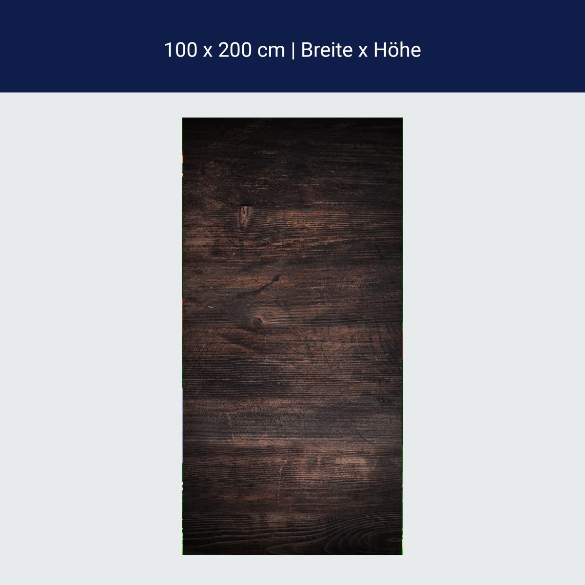 Türtapete rustikale Holzwand, dunkles Holz, Braun M1165