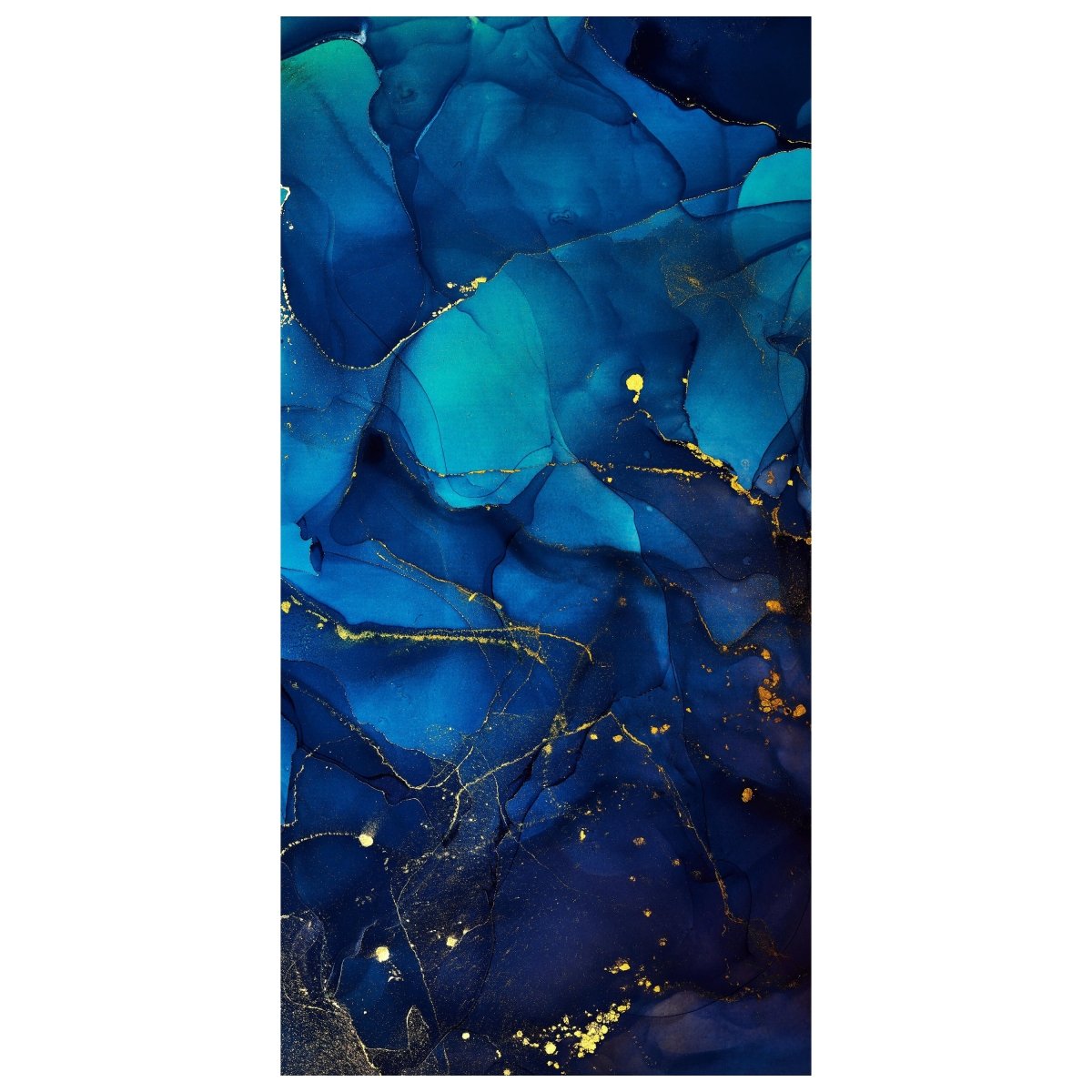Türtapete blau grüner Marmor mit Gold, dunkel M1182 - Bild 2