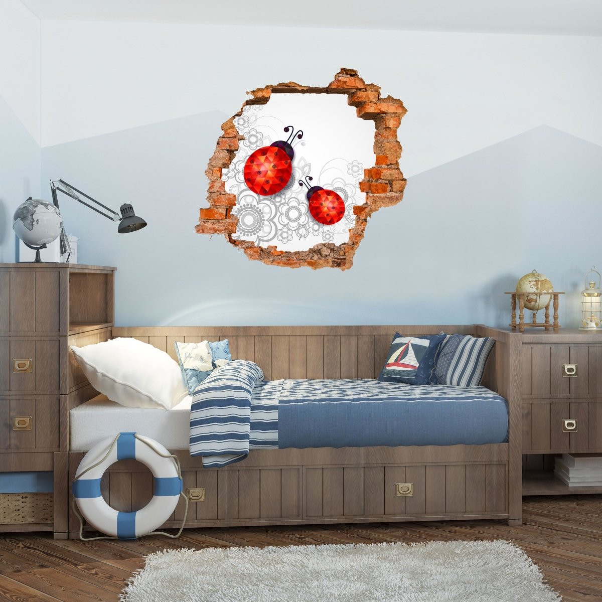 3D wall sticker ladybug patterns, ornaments, shapes - Wall Decal M1191