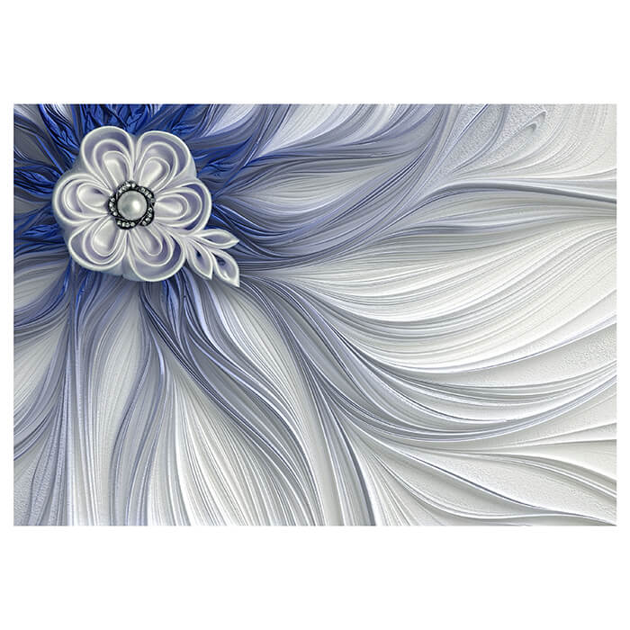 Fototapete Perlen blau Blume M1195 - Bild 2