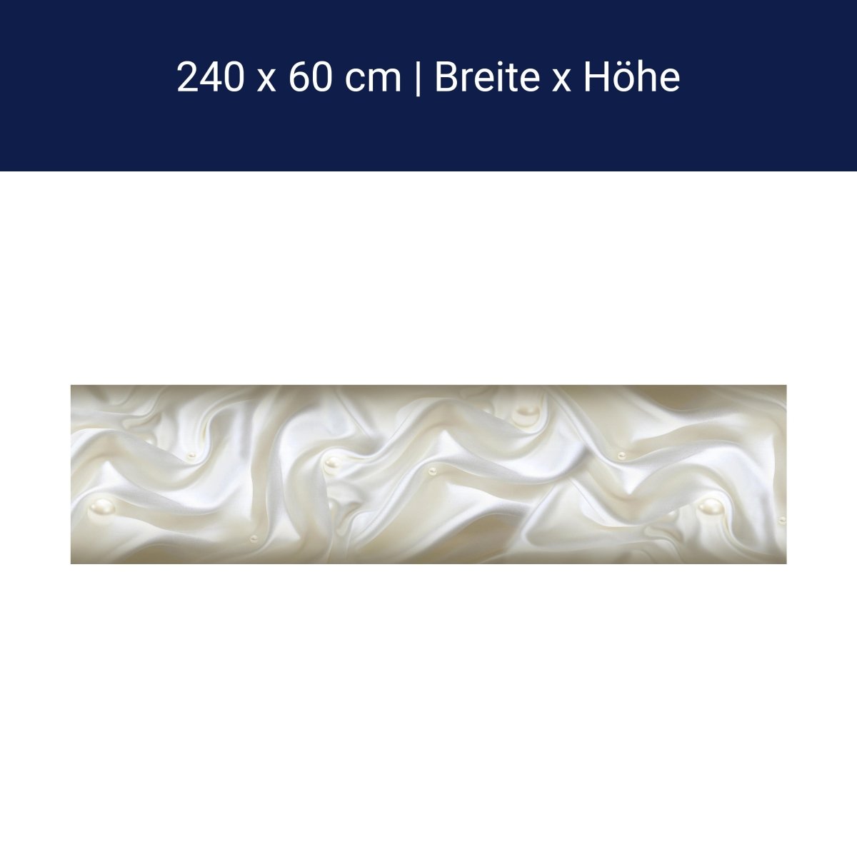 Crédence de cuisine tissu perles de soie crème froissé blanc M1197