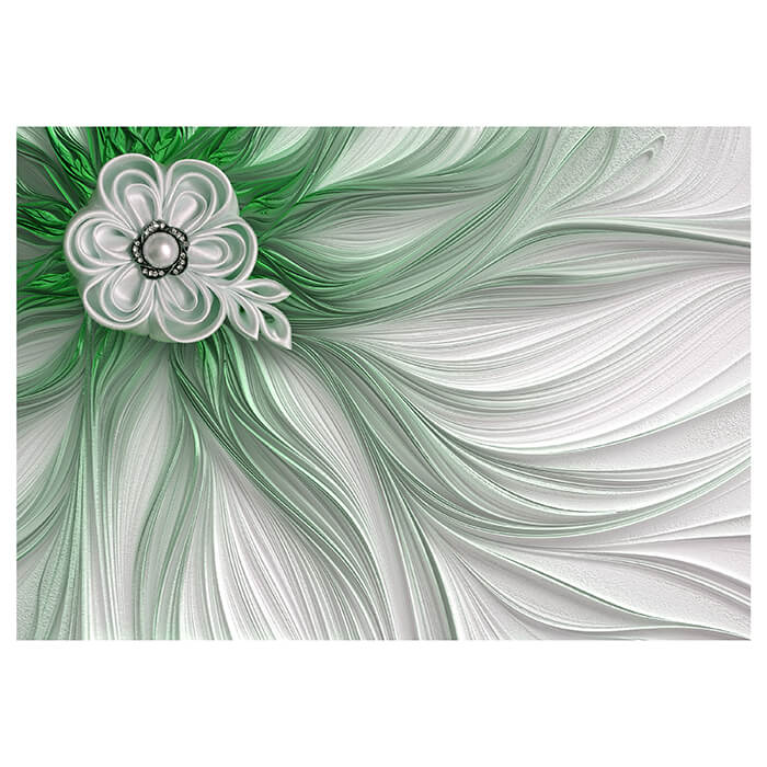 Fototapete Perlen grün Blume M1199 - Bild 2