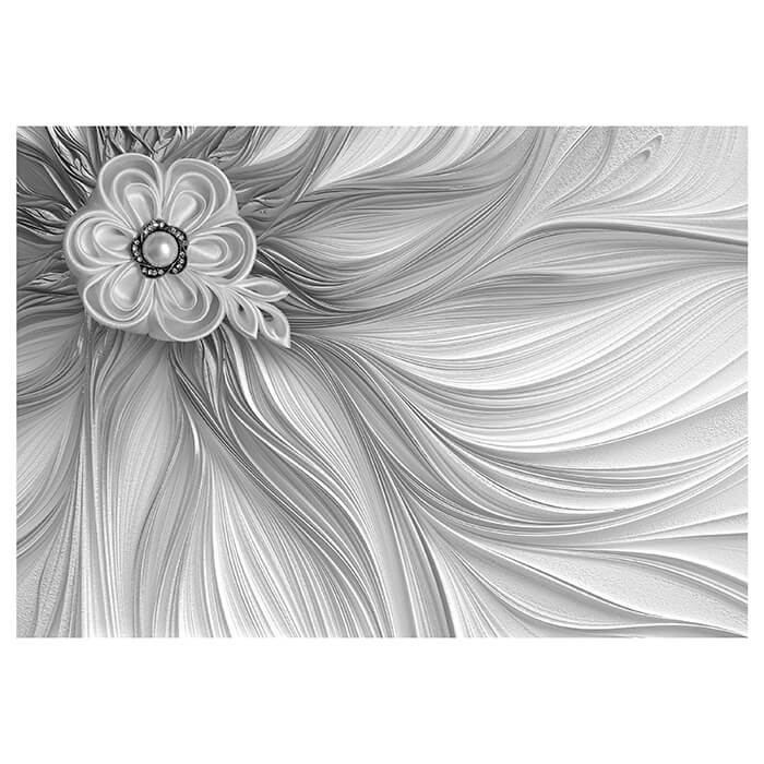Fototapete Perlen grau Blume M1202 - Bild 2