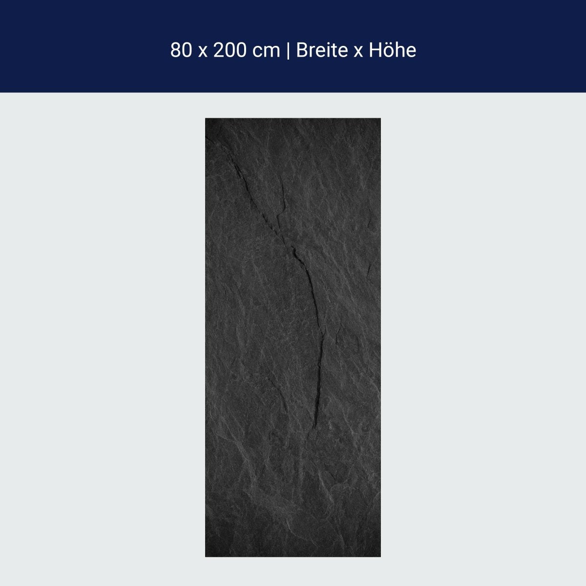 Door wallpaper slate wall anthracite black stone M1209