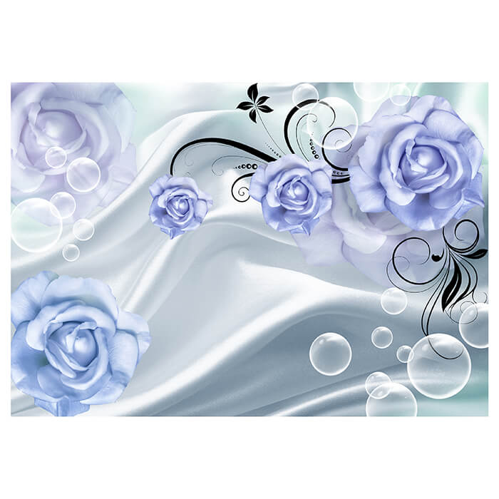 Fototapete blaue Blüten Stofftuch M1210 - Bild 2