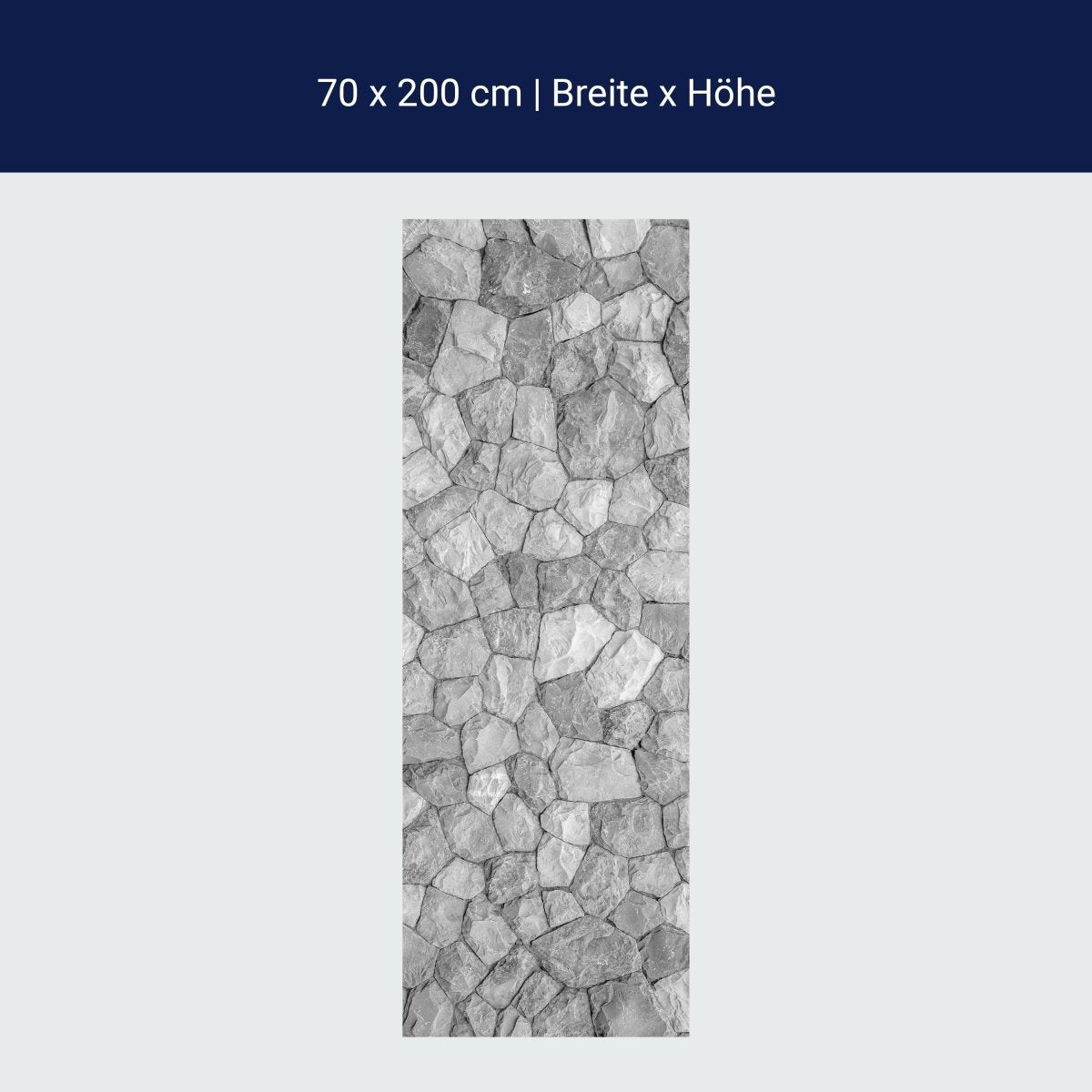 Door wallpaper gray stone wall, natural stone, stones M1215