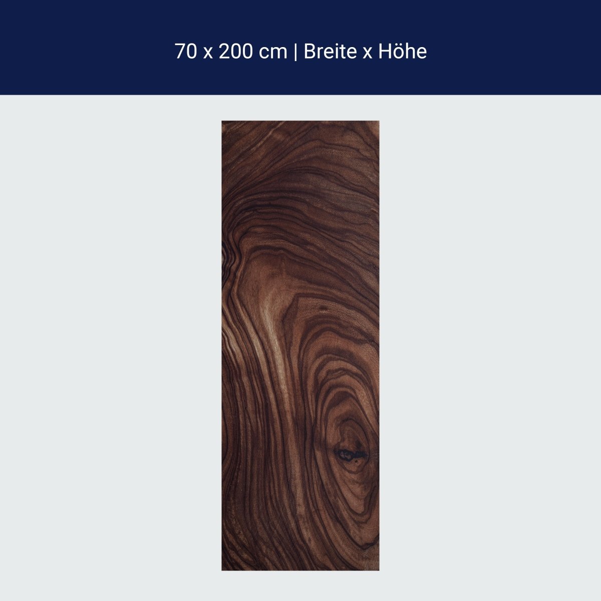 Door wallpaper walnut wood, dark wood, brown M1217