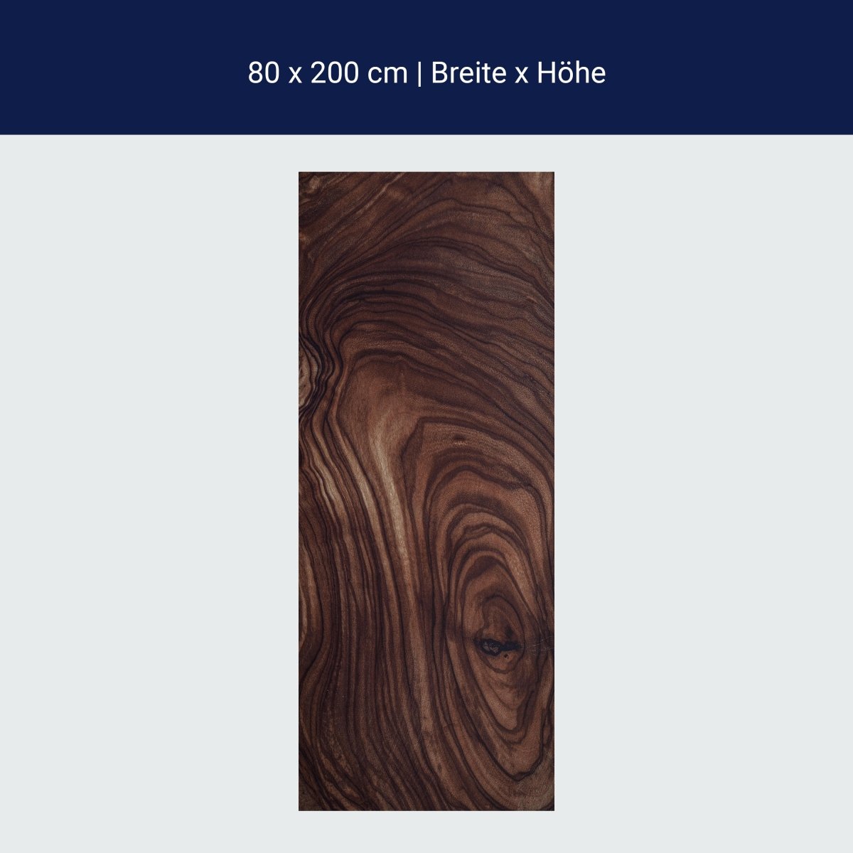 Door wallpaper walnut wood, dark wood, brown M1217