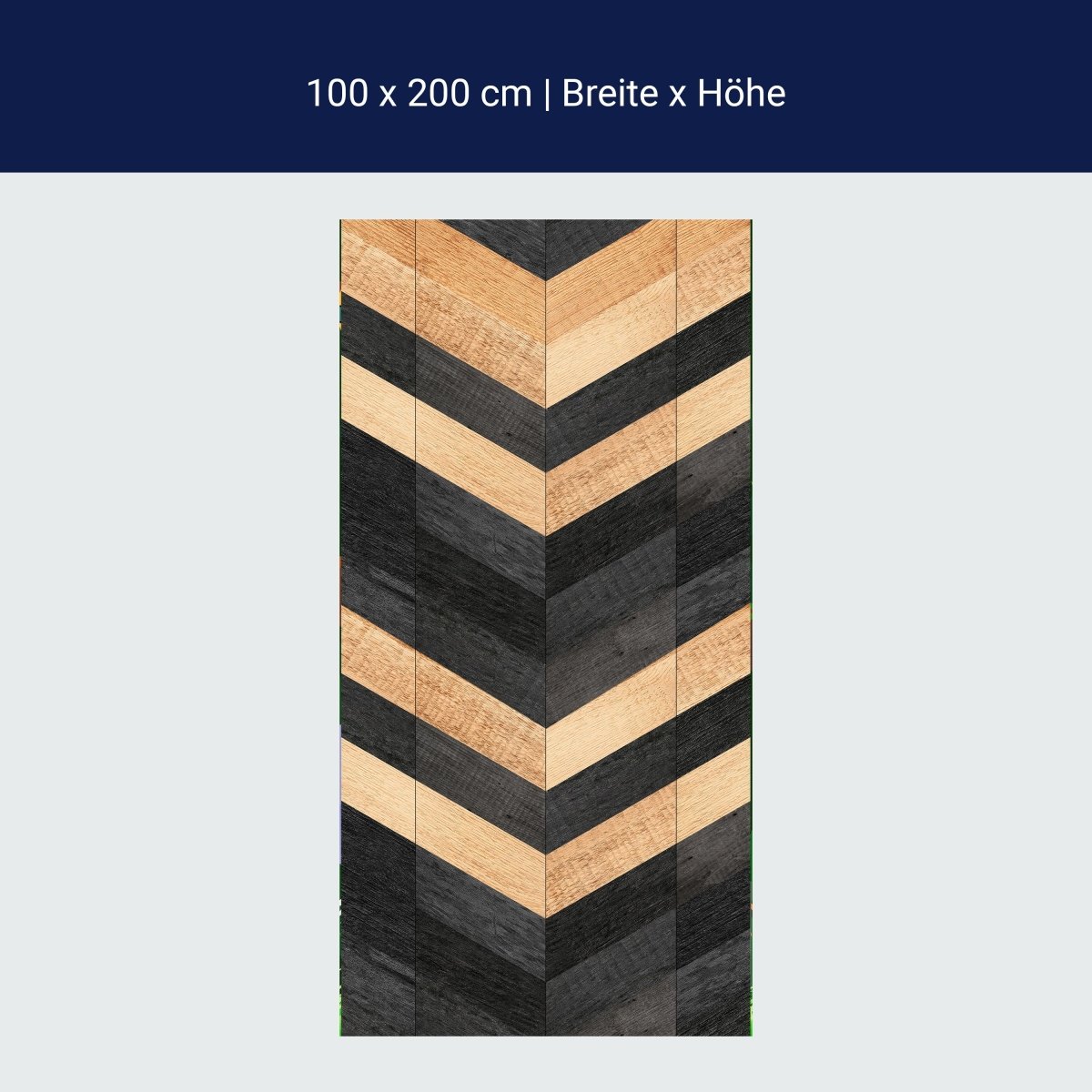 Türtapete Holzmuster, Schwarz, braun, Holz, Muster M1222