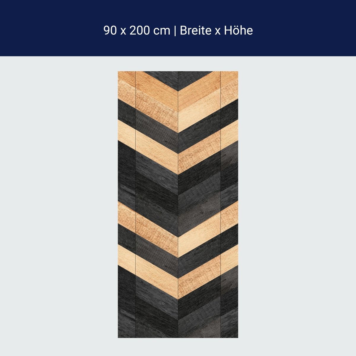 Türtapete Holzmuster, Schwarz, braun, Holz, Muster M1222