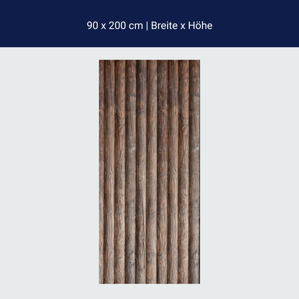 Door wallpaper palisade fence, wood, wooden fence, brown M1236