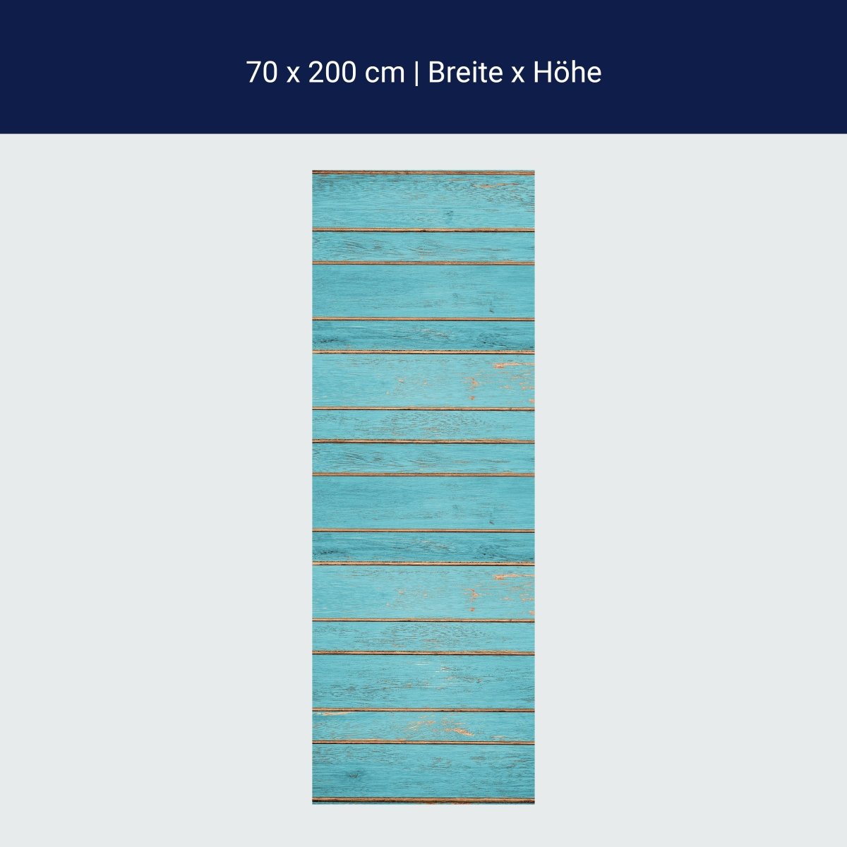 Door wallpaper blue wood panels pattern wood blue M1238