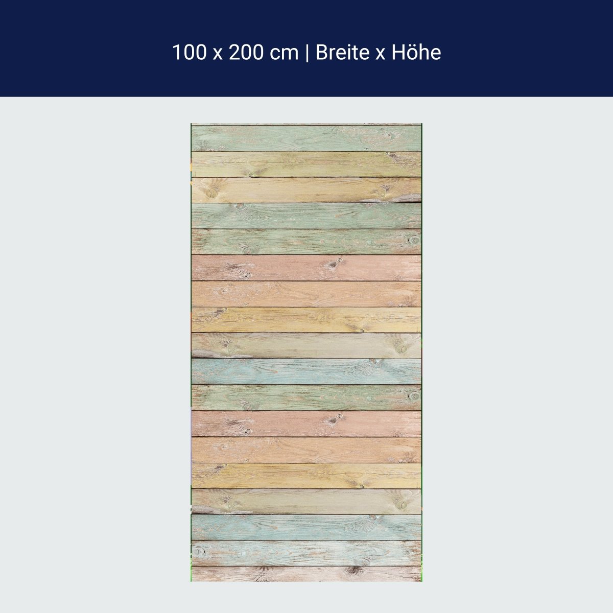 Door wallpaper colorful wooden panel, palisades, colorful, wood M1239