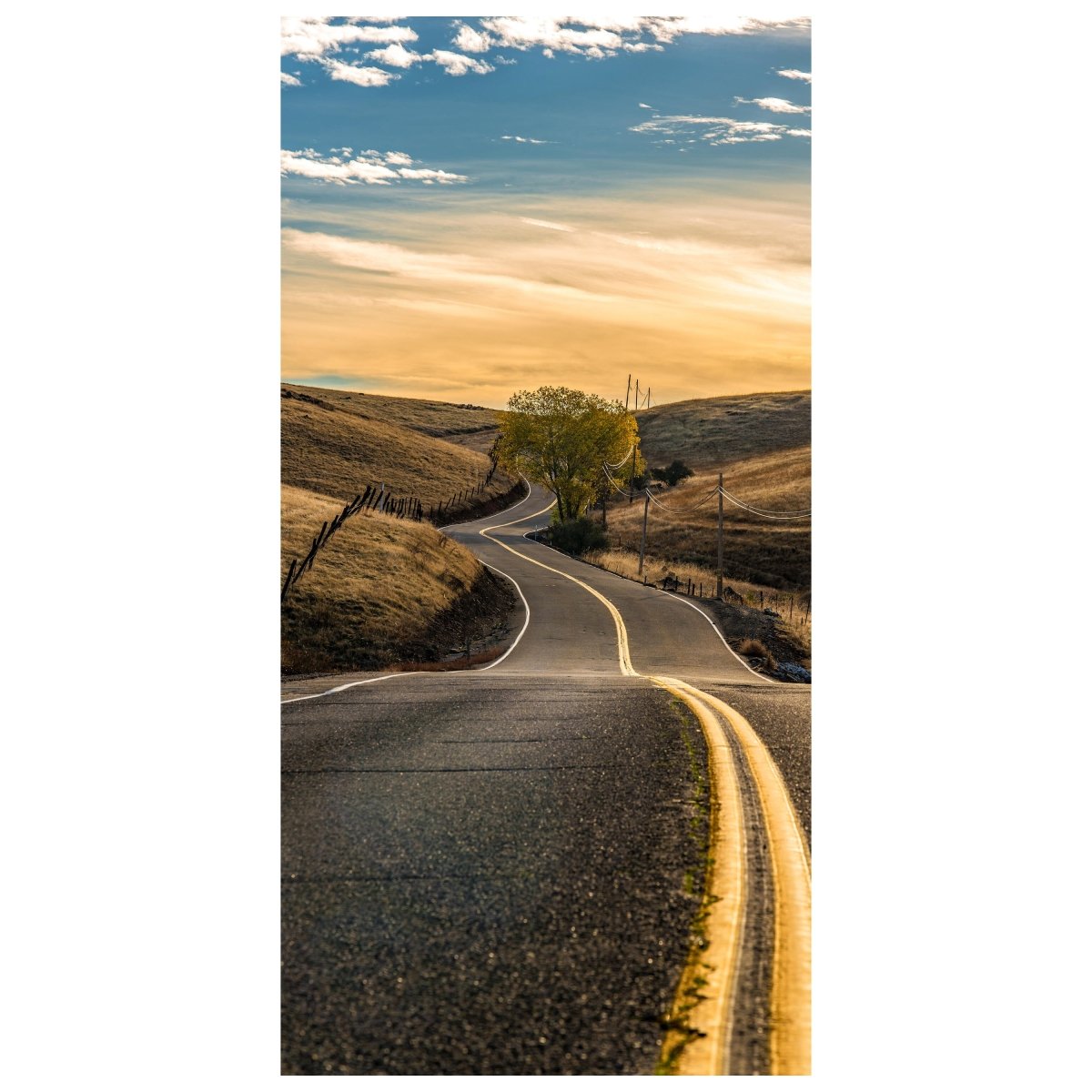 Türtapete Highway am Abend, Auto, Himmel, USA M1249 - Bild 2