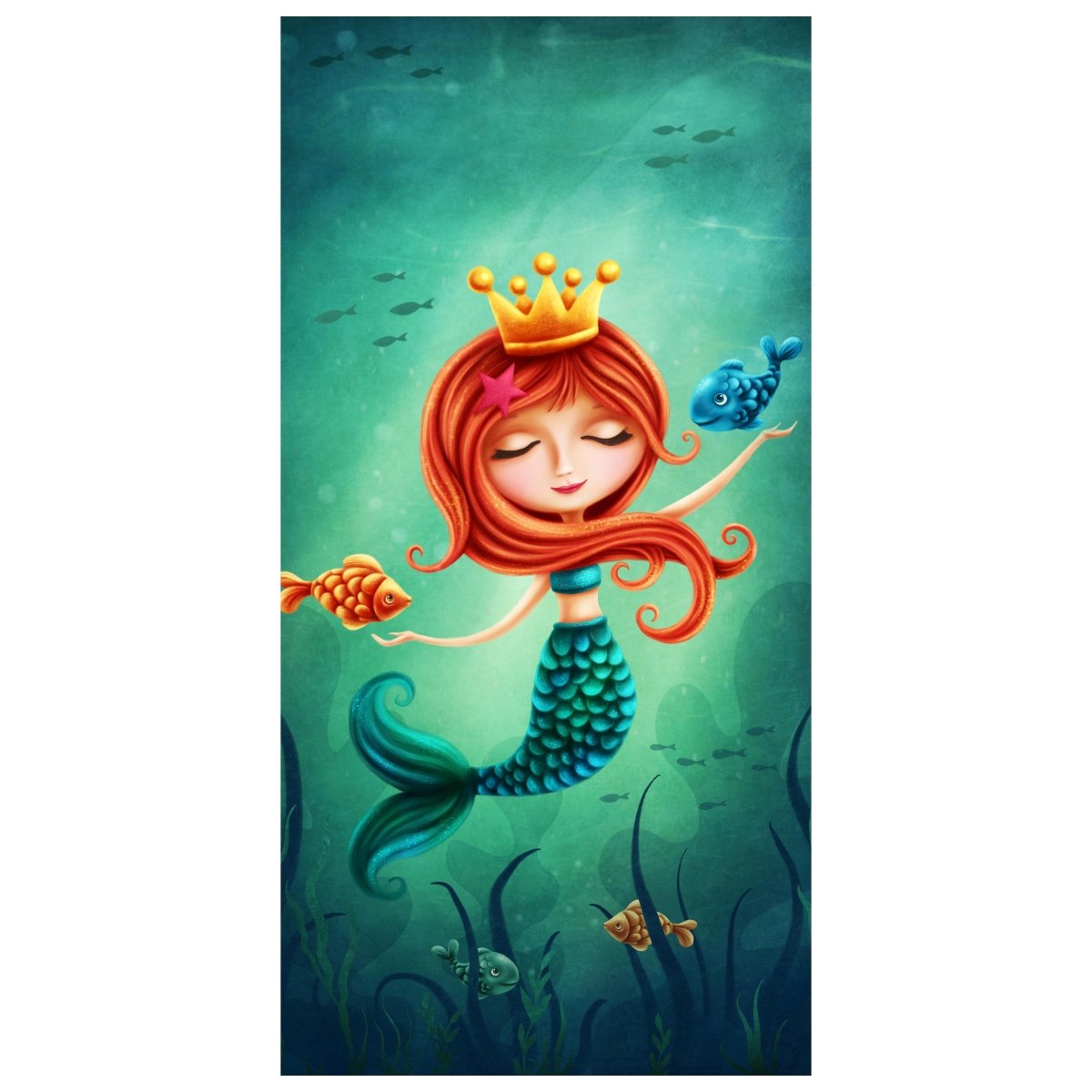 Türtapete kleine Meerjungfrau, Mädchen, Krone M1264 - Bild 2