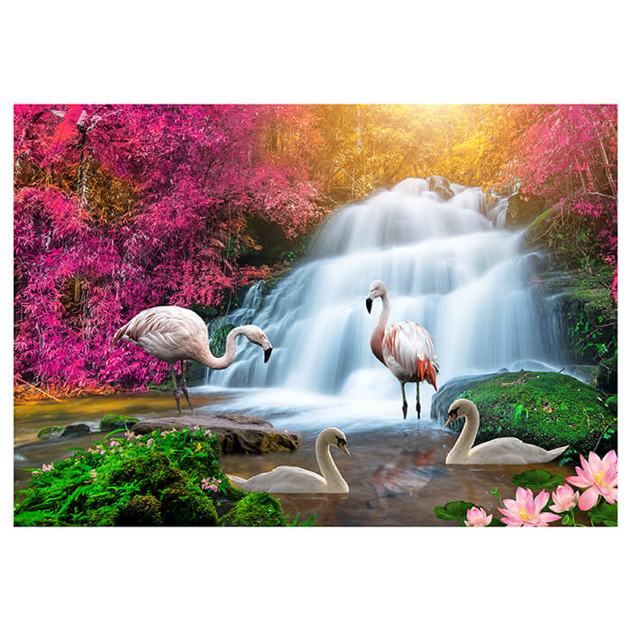 Fototapete Flamingos Wasserfall Traum M1278 - Bild 2