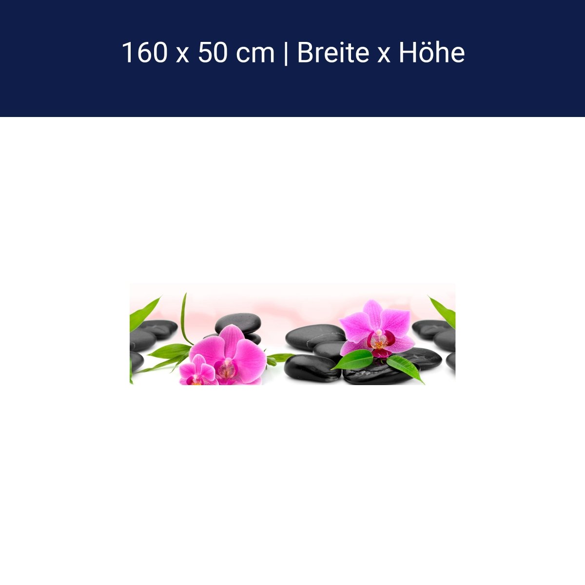 Küchenrückwand Orchidee Steine Blätter Bambus M1290