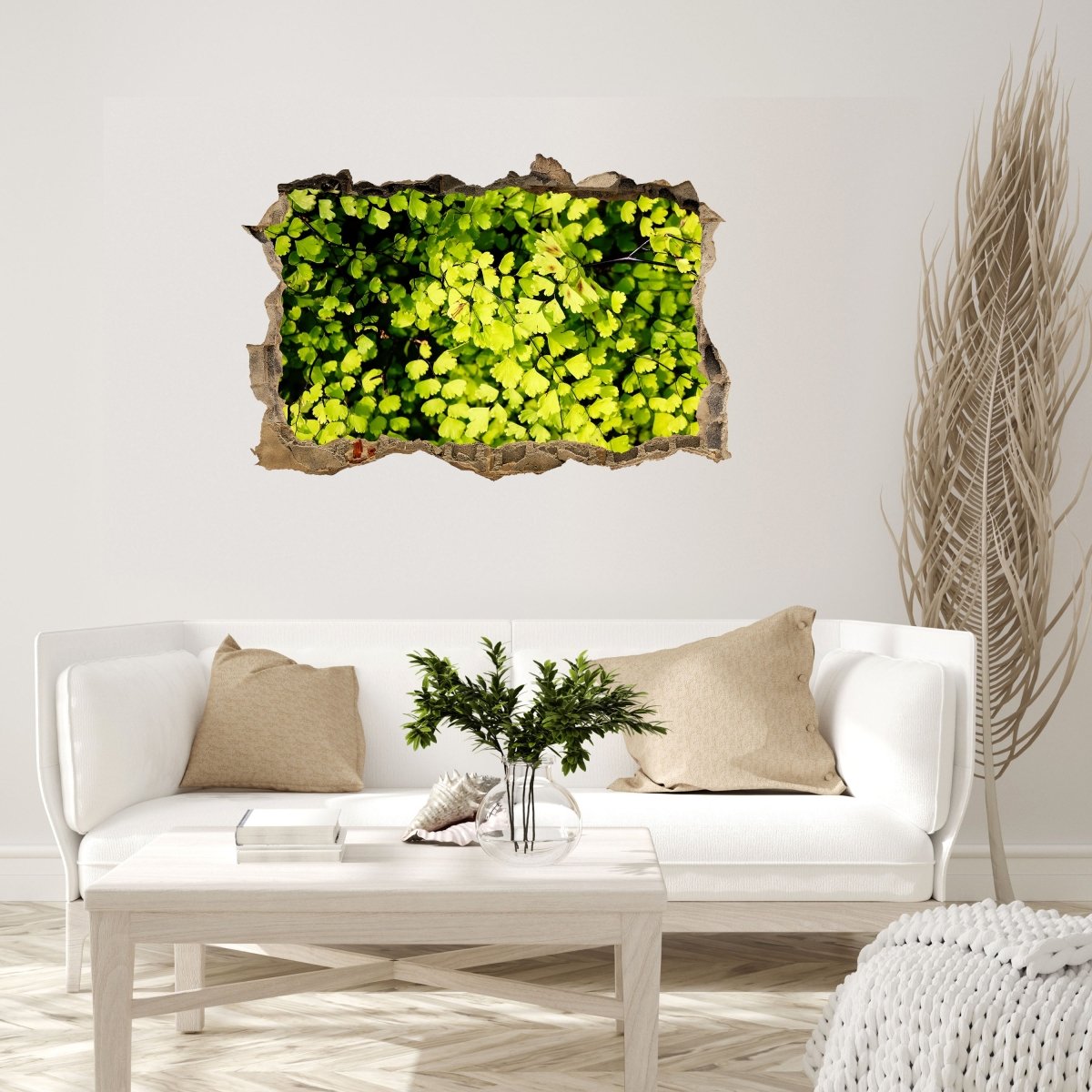 Sticker mural 3D feuilles &amp; branches, arbre, buisson, plante - Wall Decal M1293